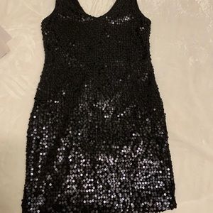Nordstrom / sequined black mini